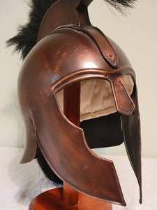 Medieval King Leonidas Greek Spartan Helmet in Copper