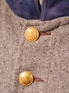 Civil War Reenactment Gray Shell Jacket 46R