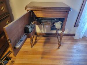 Vintage Domestic Rotary Sewing Machine Cabinet