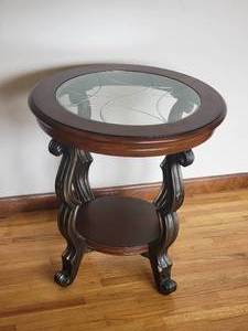 Beautifully Carved Mahogany Side Table