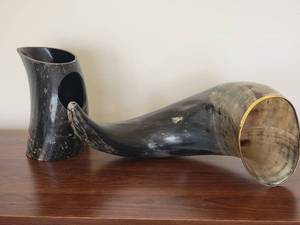 Rimmed Viking Drinking Horn