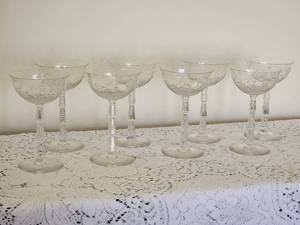 Set of 8 Wide Champagne Glasses