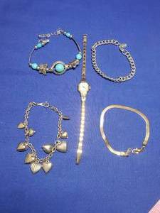 lot 67 image: Mixed lot of bracelets and a watch