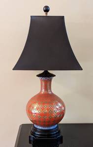 Vintage Painted Ceramic Table Lamp