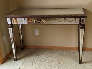 Vintage Mirrored Console Table