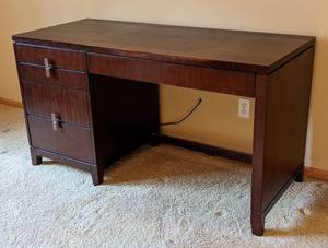 Lovely Dark Wood Office Desk