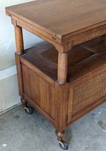 Vintage Rolling Wood Cabinet