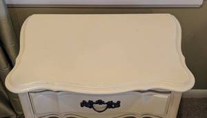 lot 11C image: Vintage White Nightstand
