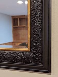 lot 26 image: Decorative Black Wall Mirror