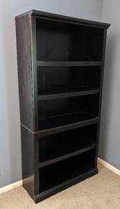 lot 69A image: Black Wood Bookshelf