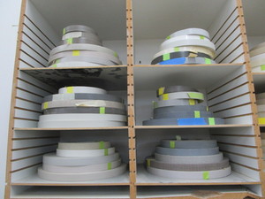 lot 24 image: Edge banding product, six cubbies g...