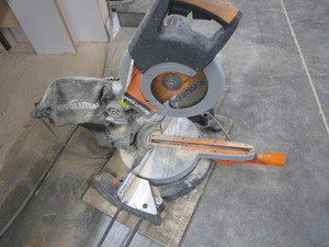lot 79 image: Evolution Rage 3 sliding miter saw,...