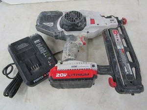lot 85 image: Porter Cable 16ga, 2-12 20V Lithi...