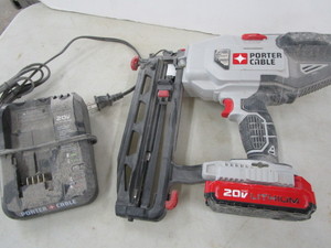 lot 92 image: Porter Cable 16ga, 2-12 20V Lithi...