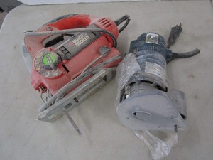 lot 124 image: Ridgid JS660 jig saw and Bosch 1609...