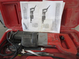 lot 129 image: Sawzall Milwaukee with case...