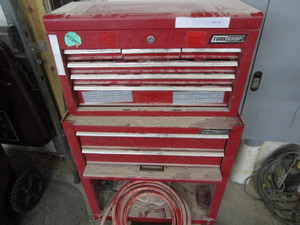 lot 155 image: Toolshop tool box & contents...