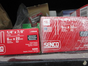 lot 161 image: Hardware with Senco staples, screws...