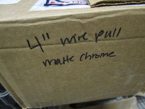 lot 244 image: Matte Chrome 4 pulls, qty 57...
