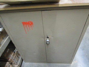 lot 297 image: Shop cabinet 30x19x43 with woode...