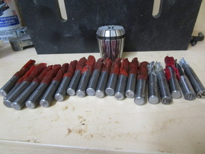 lot 313 image: CNC bits, 38, qty 21 with collet...