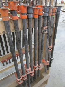 lot 308 image: Pony pipe clamps 1, three 36, six...
