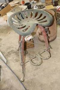 lot 681 image: Custom Tractor Seat Stool