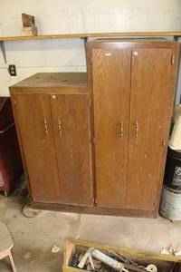 lot 721 image: Wood Storage Cabinet