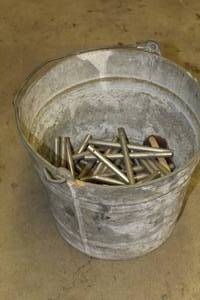 lot 702 image: Lot of (1 Pail) Steel Rods