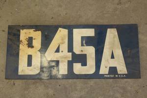 lot 741 image: B45A Metal Sign