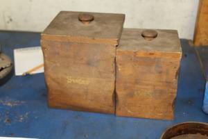 lot 769 image: Lot of (2) Vintage Wood Coffee Box