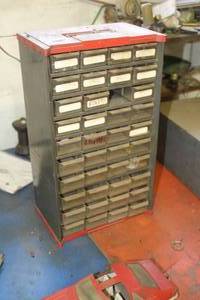 lot 773 image: Parts Organizer Cabinet, Hardware