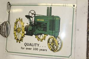 lot 809 image: John Deere Metal Sign