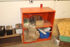 lot 824 image: Metal Shelving Unit 2-shelf