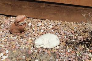 lot 932 image: Lot of (2) Cat Ceramic Statues