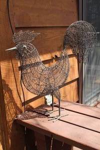 lot 936 image: Rooster Metal Statue