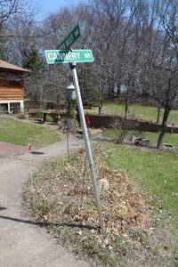 lot 953 image: Garden Valley WayCannery Way Metal Street Sign 2-way, Post
