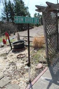 lot 958 image: Rum River Dr Metal Street Sign, Post
