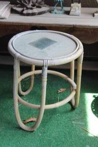 lot 997 image: WickerGlass Top Patio Table