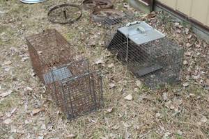 lot 1056 image: Lot of (2) Live Animal Cage Traps