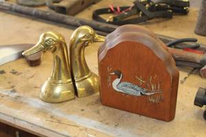 lot 1088 image: Lot of (2) Ducks Book End Sets