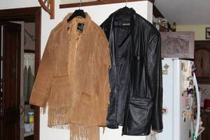 lot 121 image: Lot of (2) Brown Leather Jackets