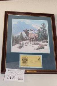 lot 115 image: Winters Call Signed Wall Art , Wood FrameSingle Matte
