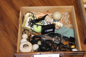 lot 138 image: Golf Balls, Ping Pong Balls, Tennis Ball, Power Cords, Misc. Items