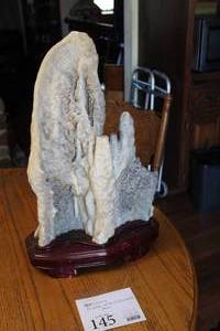lot 145 image: White RockMarble Stone Fountain