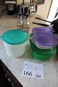 lot 166 image: Miscellaneous Tupperware with Lids, Vented Oil and Vinegar Carafe 11