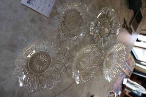 lot 171 image: Vintage (3) Clear Dishes, (1) Relish Bowl, (1) Relish Bowl