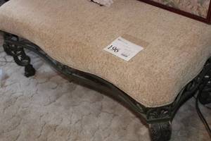 lot 196 image: MetalFabric Pad Vanity Bench