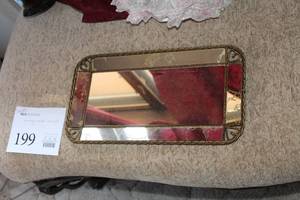lot 199 image: Vintage Metal Framed Decorative Mirror