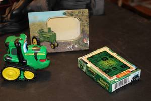 lot 266 image: John Deere Collectibles - Playing Cards, Frame, Cast Toy
